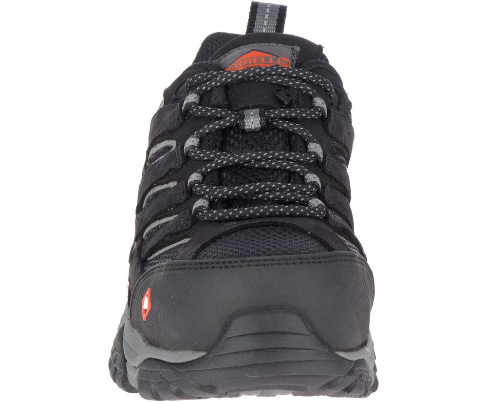 Buty Trekkingowe Merrell Damskie Czarne - Moab Vertex Vent Comp Toe Work - 032495-UKV